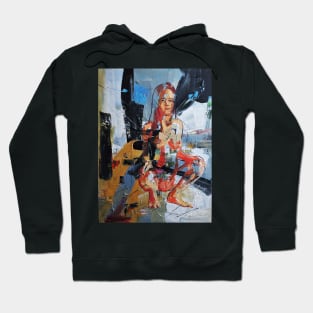 Abstract Expressionism Nude Portrait 660 Hoodie